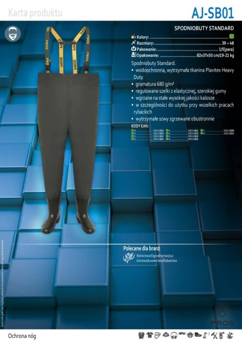 WODERY ZIELONE AJ-SB01 ROZMIAR 45 UN