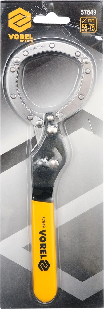 KLUCZ DO FILTRA OLEJU METALOWY 55- 75MM VOREL