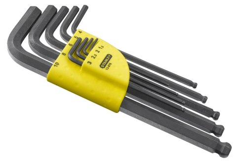 ZESTAW KLUCZY 6-KĄTNYCH DŁUGICH Z KOŃC. KULISTĄ 1.5-10MM STANLEY