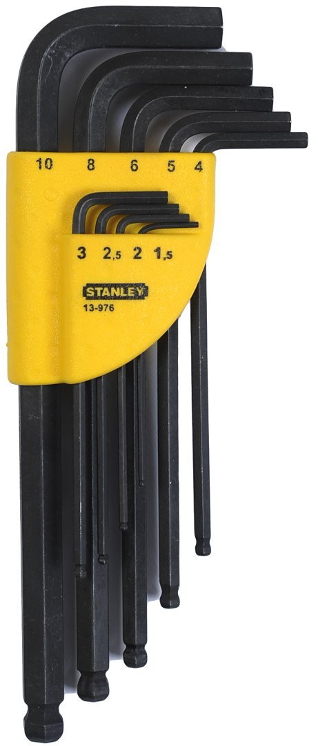 ZESTAW KLUCZY 6-KĄTNYCH DŁUGICH Z KOŃC. KULISTĄ 1.5-10MM STANLEY