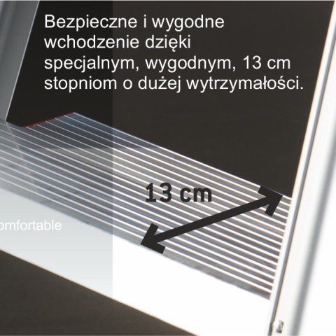 DRABINA SDOMUS05 ALUMINIOWA PROFESJONALNA 5 ST. FARAONE