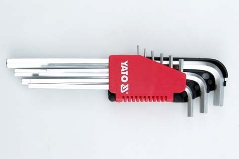 KLUCZE HEX ZESTAW 9-CZĘŚCIOWY 1,5-10MM DŁUGI YATO
