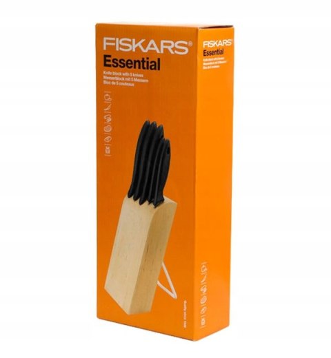 ESSENTIAL ZESTAW 5 NOŻY W BLOKU FISKARS
