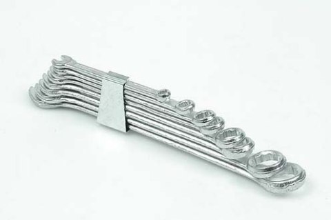 KOMPLET KLUCZY PŁASKO-OCZKOWYCH 6-19 8 SZTUK TOYA