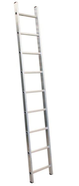 DRABINA ALUMINIOWA PRZYSTAWNA 239CM, 9 SZCZEBLI BRAKET