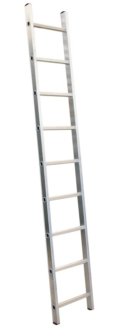 DRABINA ALUMINIOWA PRZYSTAWNA 239CM, 9 SZCZEBLI BRAKET