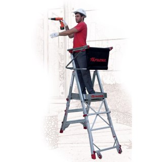 DRABINA/PODEST ROBOCZY PLS3 80/130CM 3 STOPNI FARAONE