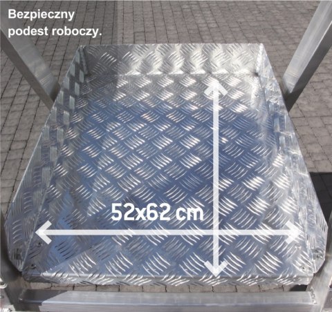 DRABINA/PODEST ROBOCZY PLS3 80/130CM 3 STOPNI FARAONE