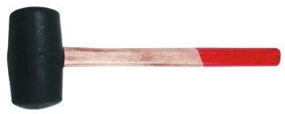 MŁOTEK GUMOWY TRZONEK DREWNIANY ŚREDNICA 60MM 400G TOP TOOLS