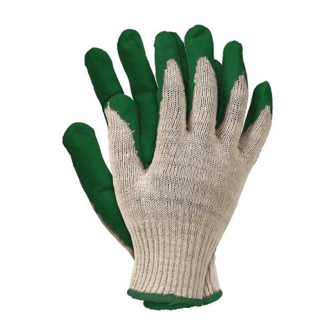 RĘKAWICE OGRODNICZKI POWLEKANE GUMĄ ZIELONE 450 UN