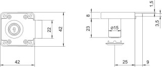 ZAMEK MEBLOWY BĘBENKOWY ZMB4 NIKLOWANY LOB