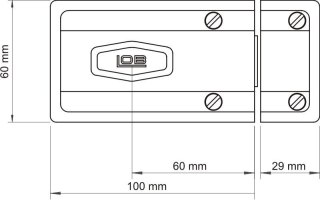 ZAMEK NAWIERZCHNIOWY Z ATESTEM TAURUS-1 BRĄZOWY LOB