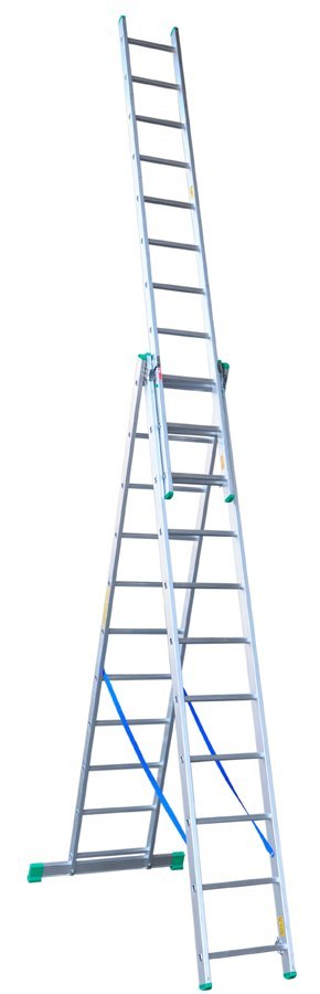 DRABINA ALUMINIOWA 3-ELEMENTOWA 760CM 11+11+11 SZCZEBLI DRABEX