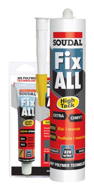 USZCZELNIACZ HYBRYDOWY FIX ALL HIGH TACK BIAŁY 290ML SOUDAL