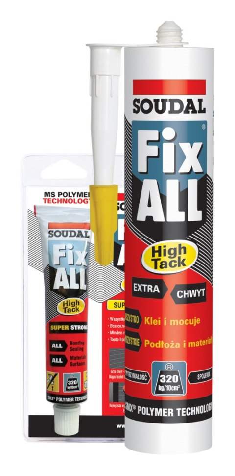 USZCZELNIACZ HYBRYDOWY FIX ALL HIGH TACK BIAŁY 290ML SOUDAL