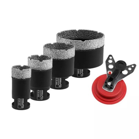 ZESTAW KORONEK DIAMENTOWYCH VACUUM BRAZED 28,35,44,68MM DEDRA