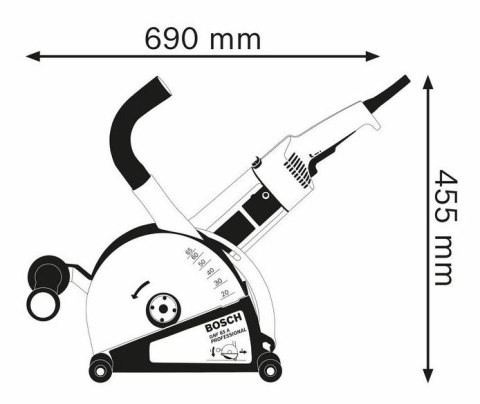 BRUZDOWNICA GNF 65A 2400W 65MM BOSCH