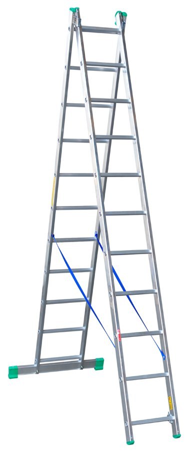 DRABINA ALUMINIOWA 2-ELEMENTOWA 533CM 11+11 SZCZEBLI DRABEX