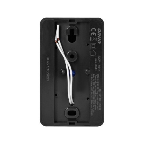 DZWONEK GONG DWUTONOWY 230V BREVIS MINI CZARNY ORNO