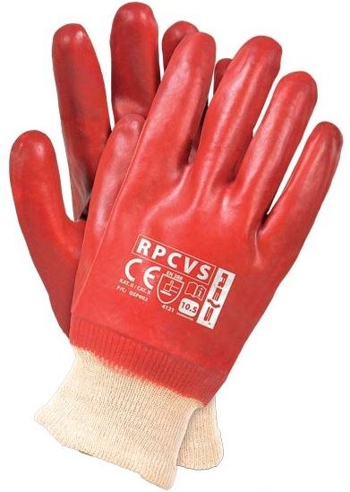 RĘKAWICE OCHRONNE OBLEWANE PCV RPCVS, RED PVC UN
