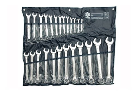 KOMPLET KLUCZY PŁASKO-OCZKOWYCH 6-32 25 SZTUK C-V VOREL