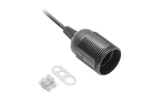 OPRAWKA E27 Z PRZEWODEM I KOSTKĄ 240V 60W, 2X0,75MM2 CZARNA GTV