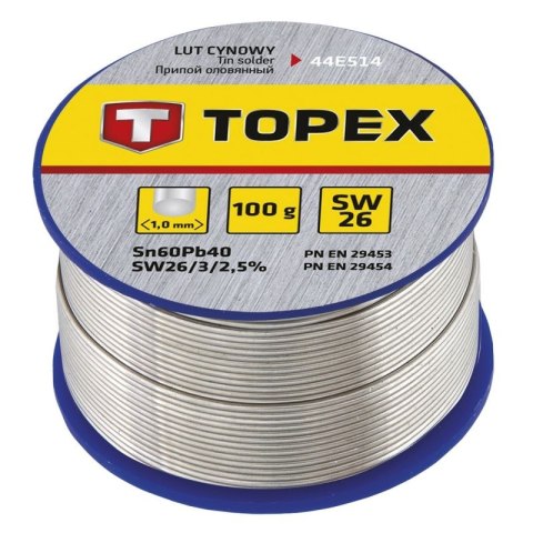 LUT CYNOWY 60% SN 1.0MM SW26 100G TOPEX
