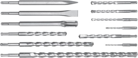 ZESTAW DŁUT+WIERTŁA SDS+ 12 CZĘŚCI VOREL