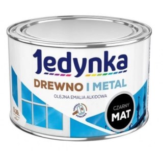 EMALIA ALKIDOWA DO DREWNA I METALU CZARNA MAT 5.0L JEDYNKA