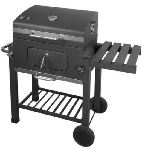 GRILL WĘGLOWY KULISTY Z WÓZKIEM UN