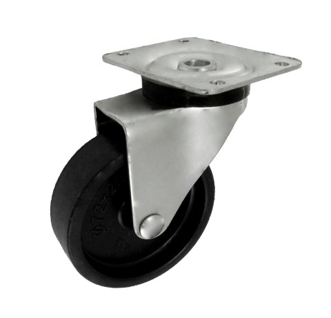 KOŁO MEBLOWE Z TWORZYWA 72MM OBUDOWA SKRĘTNA M72B UN