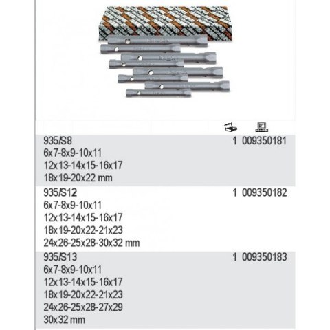 KPL.KLUCZY RUROWYCH DWUSTR.6-32MM 13 SZTUK BETA