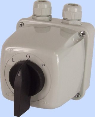ŁĄCZNIK KRZYWKOWY L-0-P 3P IP44 ŁUK E40-43 W OBUDOWIE ELEKTROMET