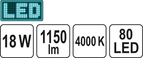 OPRAWA SUFITOWA LED 18W 300*300*15MM YATO