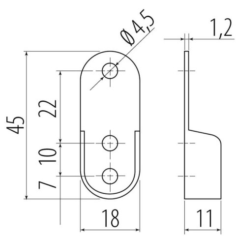 ROZETKA OWALNA STALOWA, 2 SZT UN