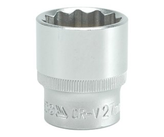 NASADKA KRÓTKA 12-KĄTNA CHROMOWANA 1/2'' 27MM YATO