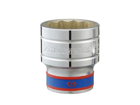 NASADKA KRÓTKA 12-KĄTNA CHROMOWANA 1/2'' 24MM KING TONY