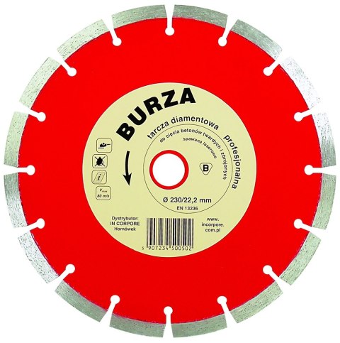 TARCZA DIAMENTOWA SEGMENTOWA BURZA 350MM IN CORPORE