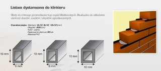 LISTWA DYSTANSOWA DO CEGŁY KLINKIEROWEJ 10*10MM 2MB UN