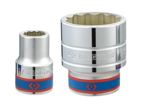 NASADKA KRÓTKA 12-KĄTNA CHROMOWANA 3/4'' 46MM KING TONY