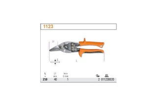 NOŻYCE DŹWIGNIOWE DO BLACHY PRAWE 250MM BETA
