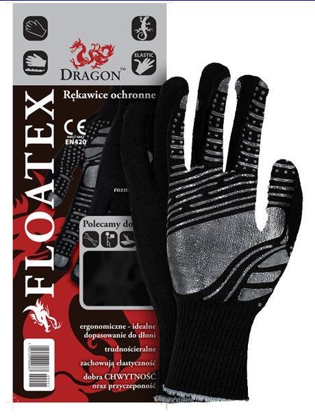 RĘKAWICE BAWEŁNA+POLIESTER, POWLEKANE FLOATEX 8 UN