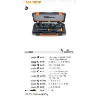 ZESTAW 61 KOŃCÓWEK WKRĘTAKOWYCH + AKCESORIA BETA
