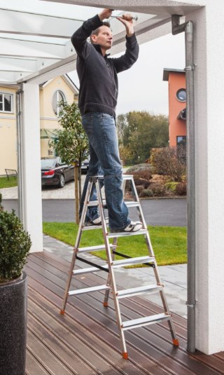 DRABINA ALUMINIOWA DWUSTRONNA DOPPLO 2*6 SZCZEBLI KRAUSE