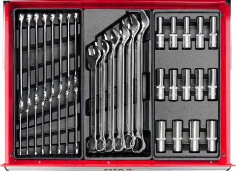 SZAFKA SERWISOWA NA KÓŁKACH + NARZEDZIA 177 CZĘŚCI YATO