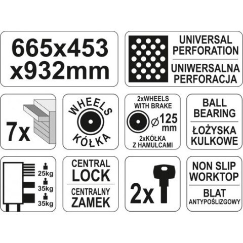 SZAFKA WARSZTATOWA 7 SZUFLAD YATO
