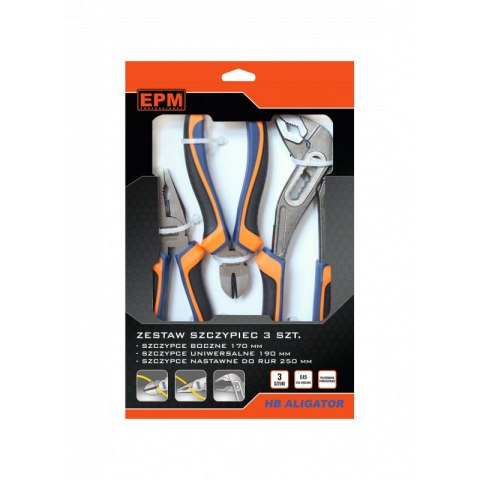 ZESTAW SZCZYPIEC HB ALIGATOR 3 SZTUKI EPM