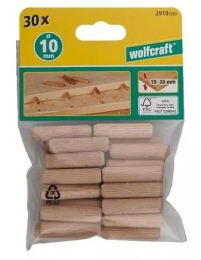 KOŁKI POŁĄCZENIOWE 10*40MM 30SZT BUK WOLFCRAFT