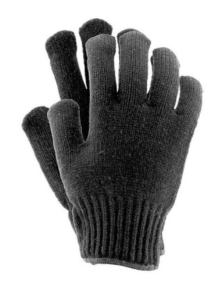 RĘKAWICE Z GRUBEJ DZIANINY RDZO B CZARNE 8 UN