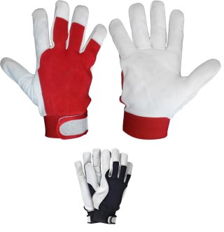 RĘKAWICE SKÓRA KOZIA, RZEP, SAFETICULT PRO, TECHNIK R.10 UN